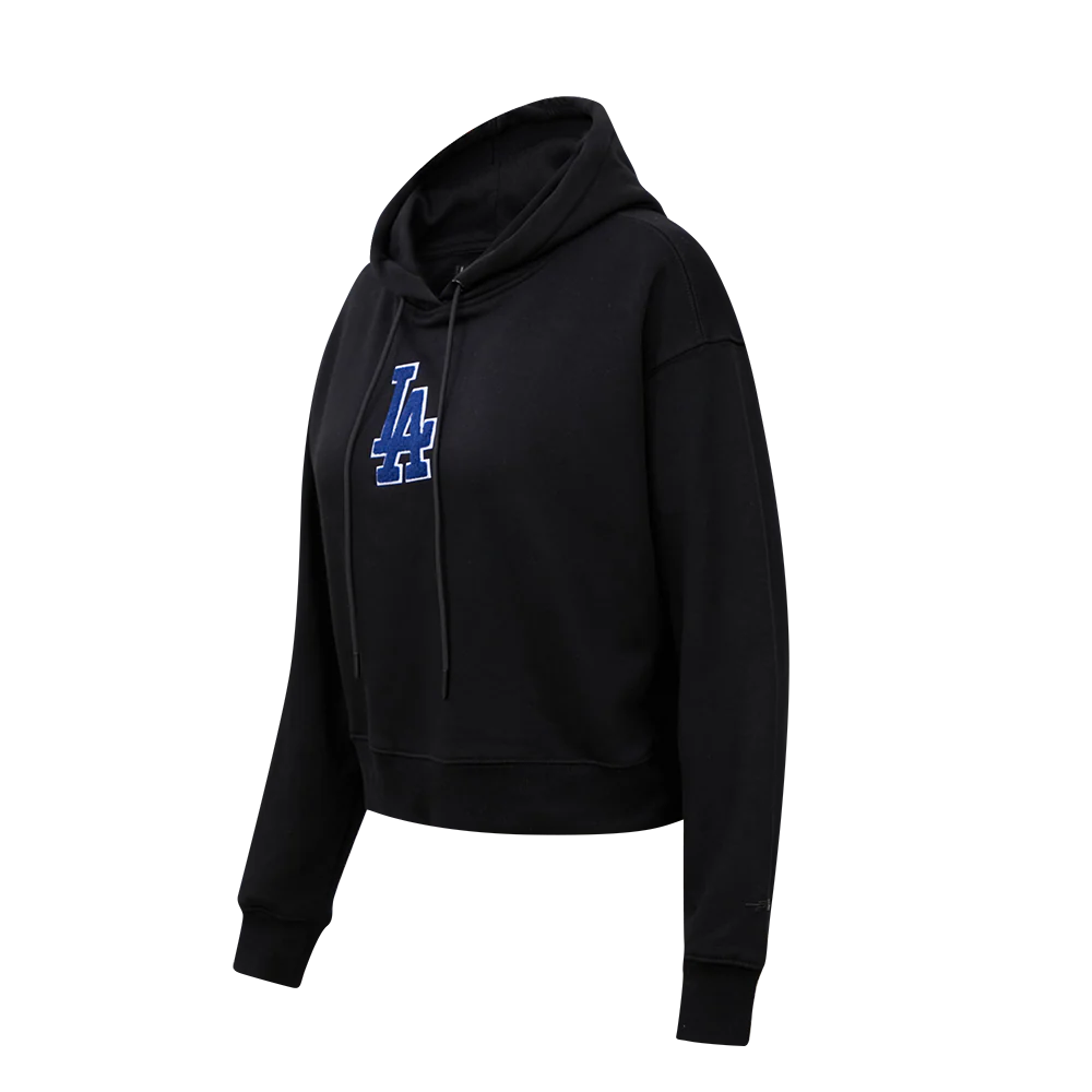 MLB LOS ANGELES DODGERS CLASSIC WOMEN'S CROPPED PULLOVER HOODIE