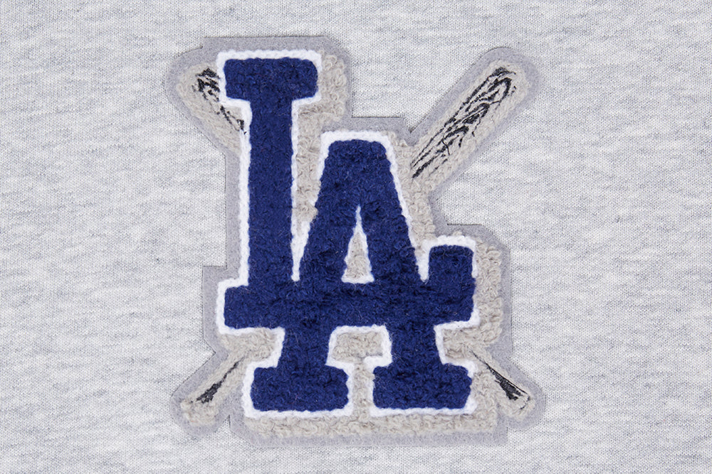 MLB LOS ANGELES DODGERS MASHUP WOMEN'S RIB CROPPED PULLOVER HOODIE