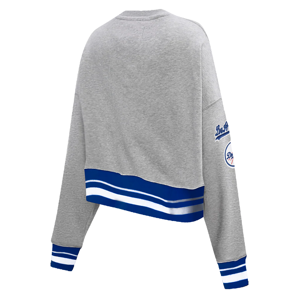 MLB LOS ANGELES DODGERS MASHUP WOMEN'S RIB CREWNECK