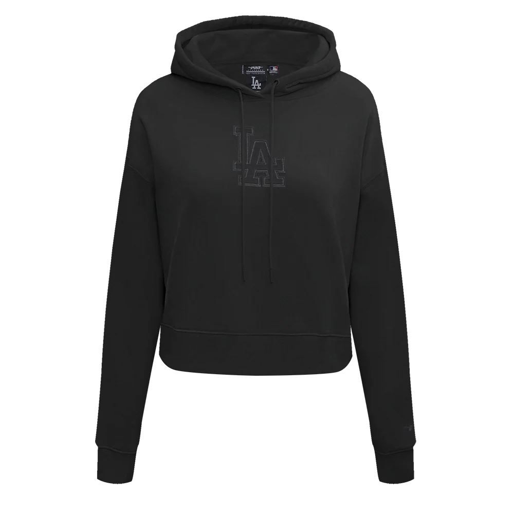 MLB LOS ANGELES DODGERS NEUTRAL CROPPED WOMEN'S PULLOVER HOODIE