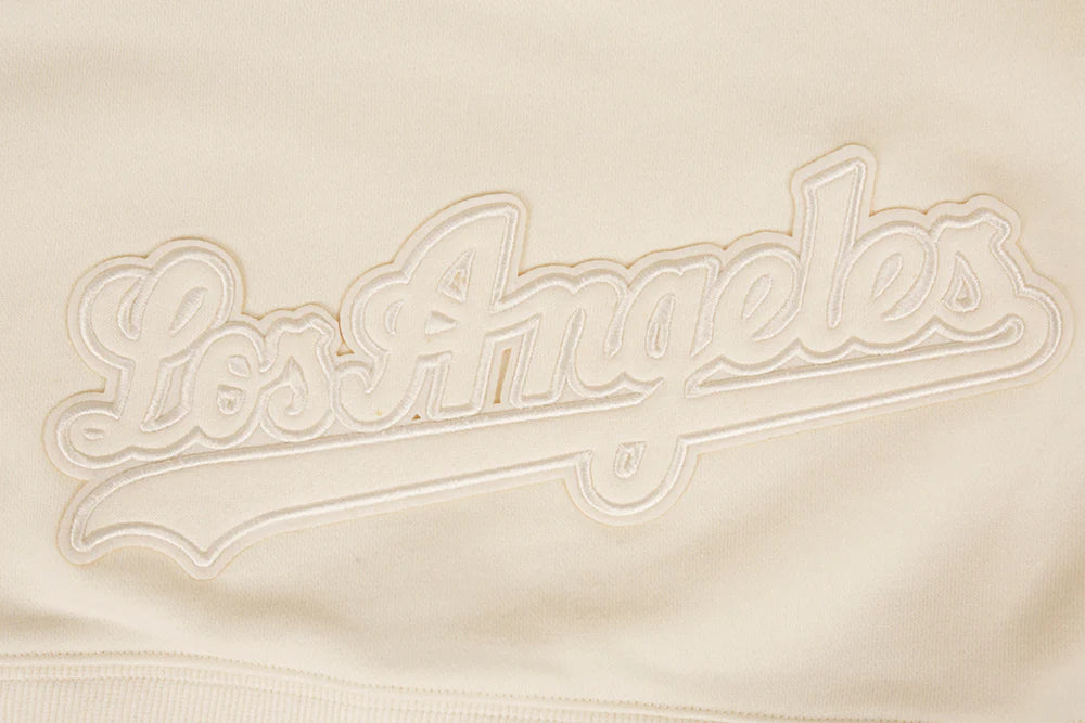 MLB LOS ANGELES DODGERS NEUTRAL WOMEN'S CROPPED PULLOVER HOODIE