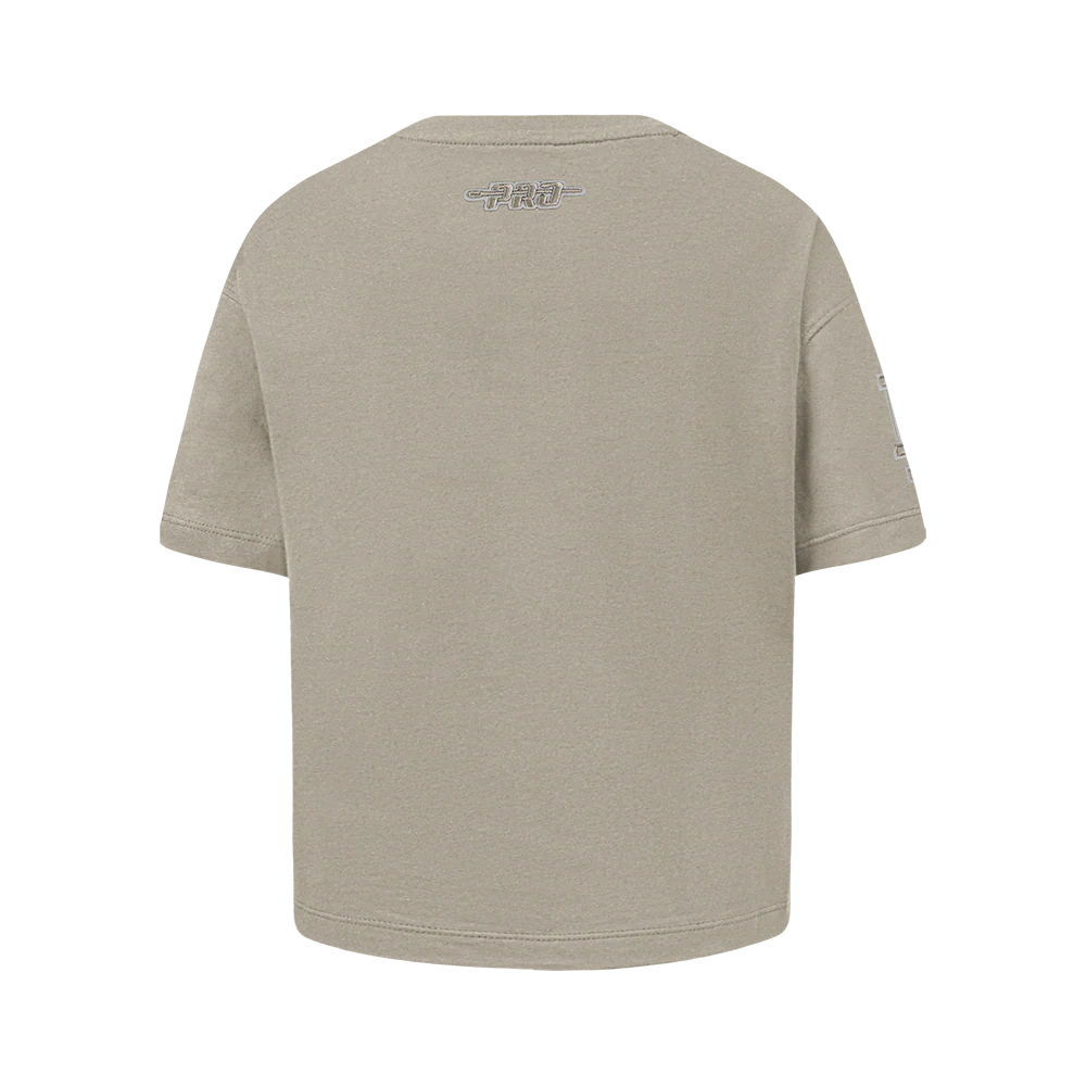 MLB LOS ANGELES DODGERS NEUTRAL LITTLE GIRLS SHORT SLEEVE BOXY TOP