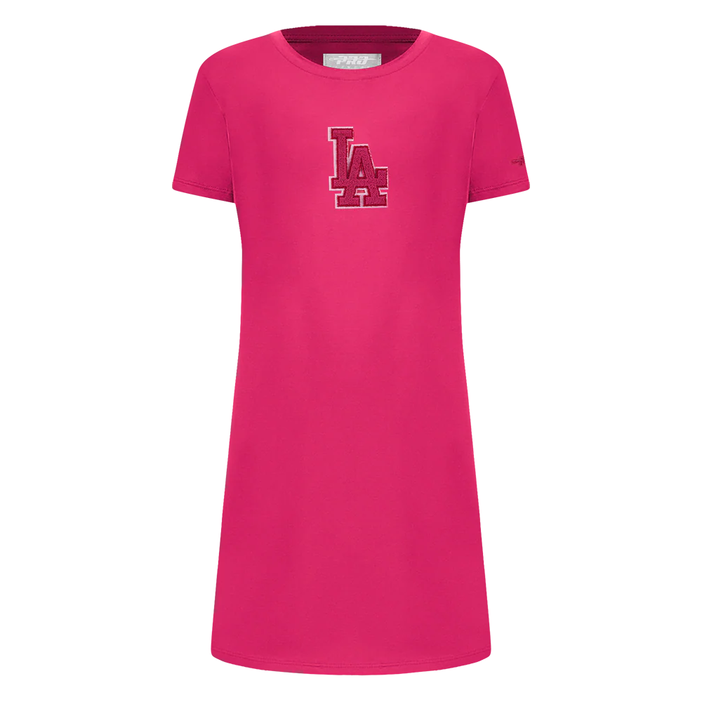 MLB LOS ANGELES DODGERS TRIPLE PINK LITTLE GIRLS TOP DRESS