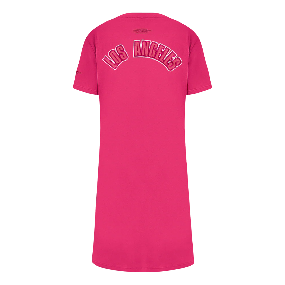 MLB LOS ANGELES DODGERS TRIPLE PINK LITTLE GIRLS TOP DRESS