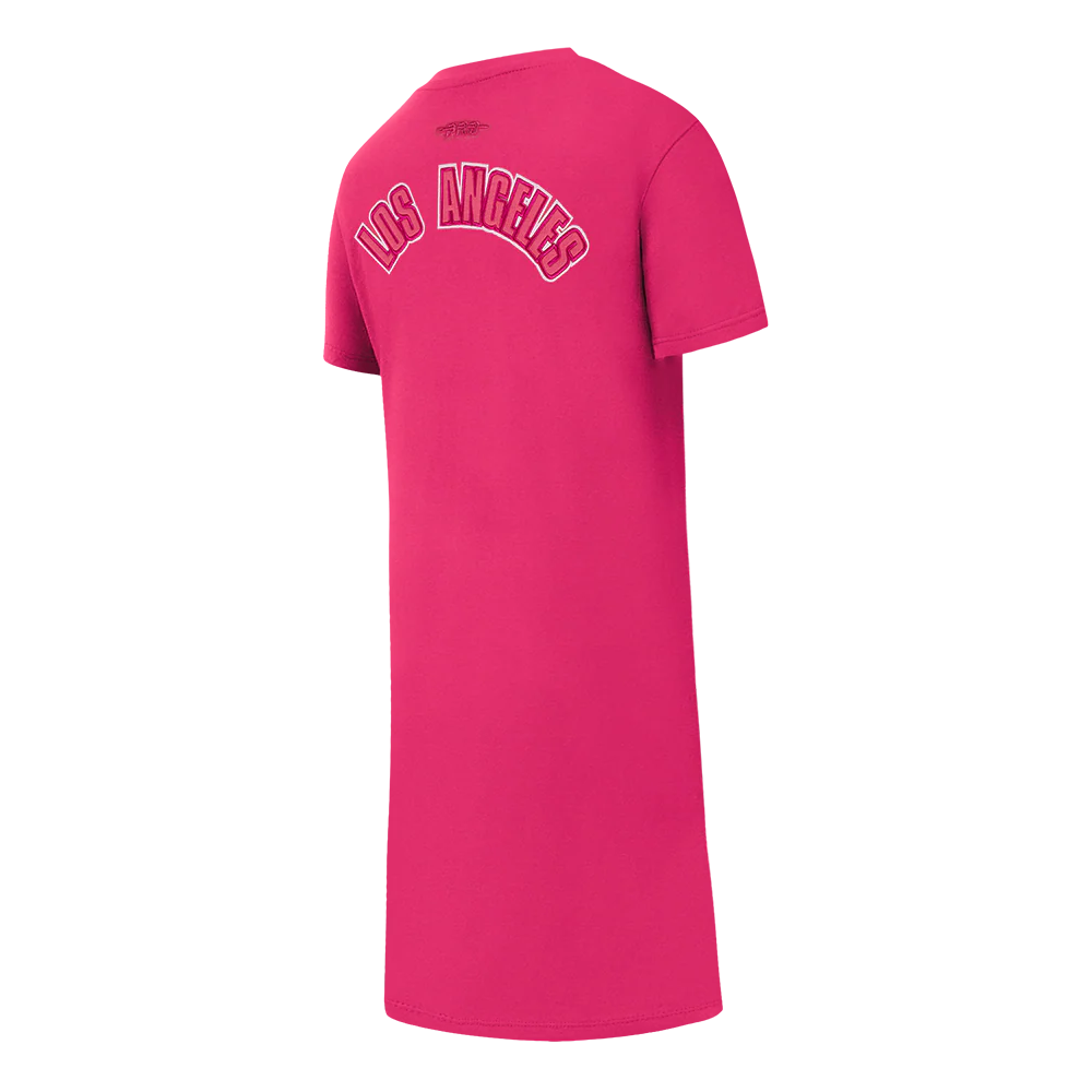 MLB LOS ANGELES DODGERS TRIPLE PINK LITTLE GIRLS TOP DRESS
