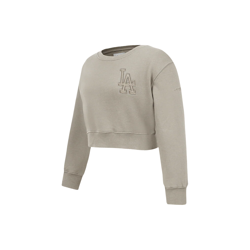 MLB LOS ANGELES DODGERS NEUTRAL LITTLE GIRLS FLEECE CREWNECK