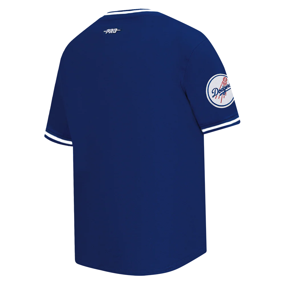 MLB LOS ANGELES DODGERS CLASSIC TODDLER BOYS SHORT SLEEVE STRIPED RIB TOP
