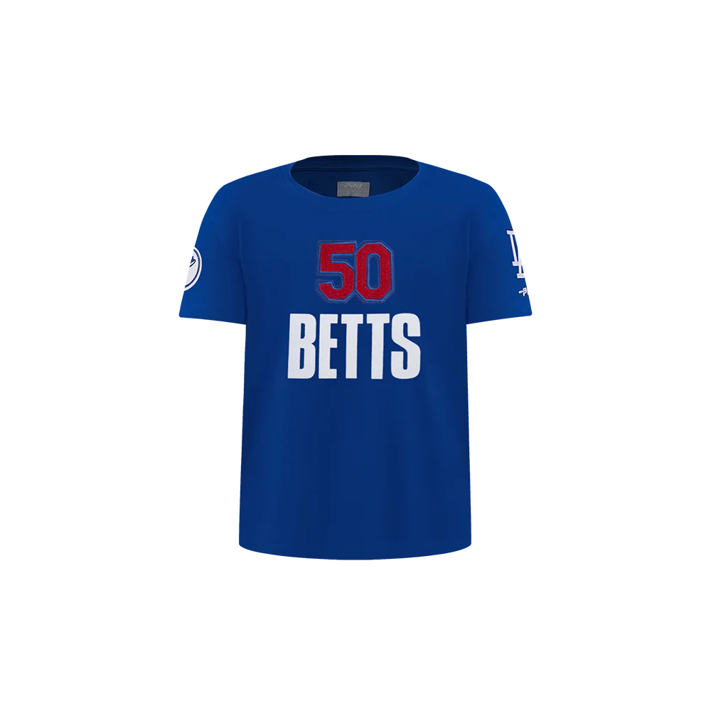 MLB LOS ANGELES DODGERS MOOKIE BETTS #50 CLASSIC PLAYER NAME AND NUMBER TODDLER BOYS SHORT SLEEVE TOP