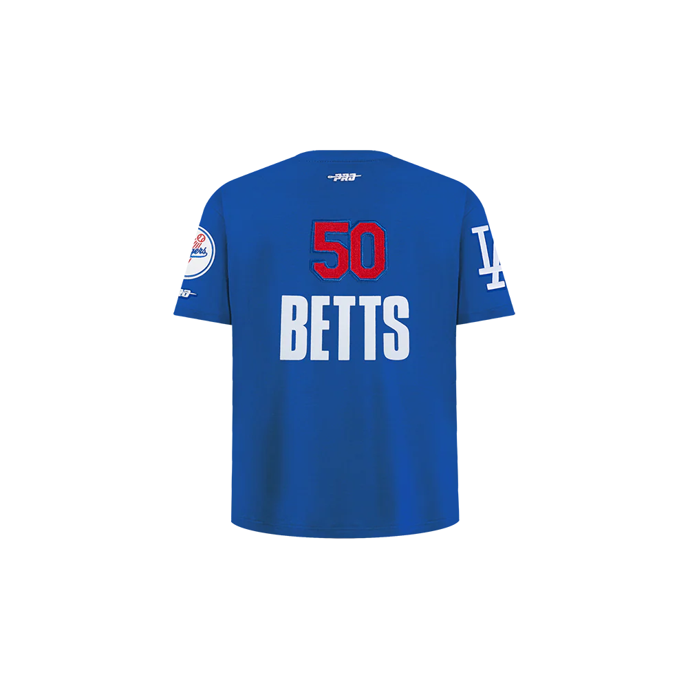 MLB LOS ANGELES DODGERS MOOKIE BETTS #50 CLASSIC PLAYER NAME AND NUMBER TODDLER BOYS TAPING TOP