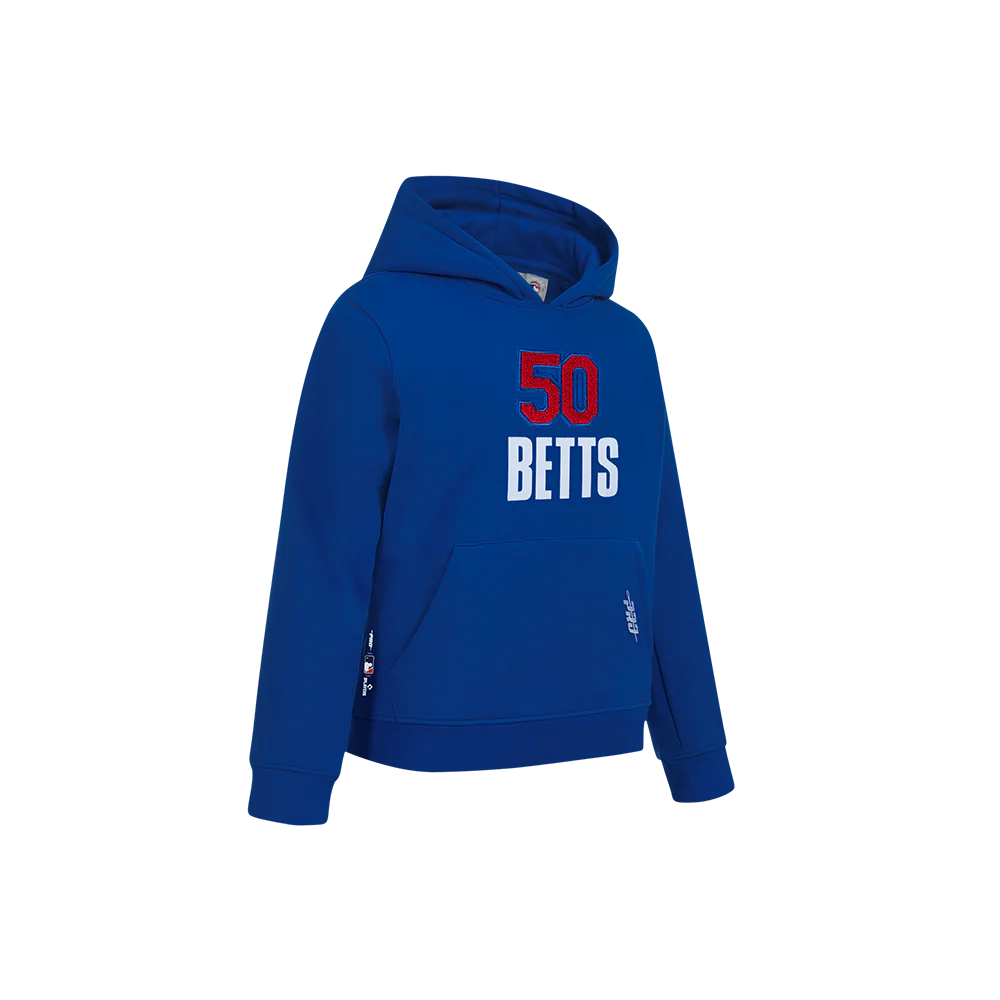 MLB LOS ANGELES DODGERS MOOKIE BETTS #50 CLASSIC PLAYER NAME AND NUMBER TODDLER BOYS PULLOVER HOODIE