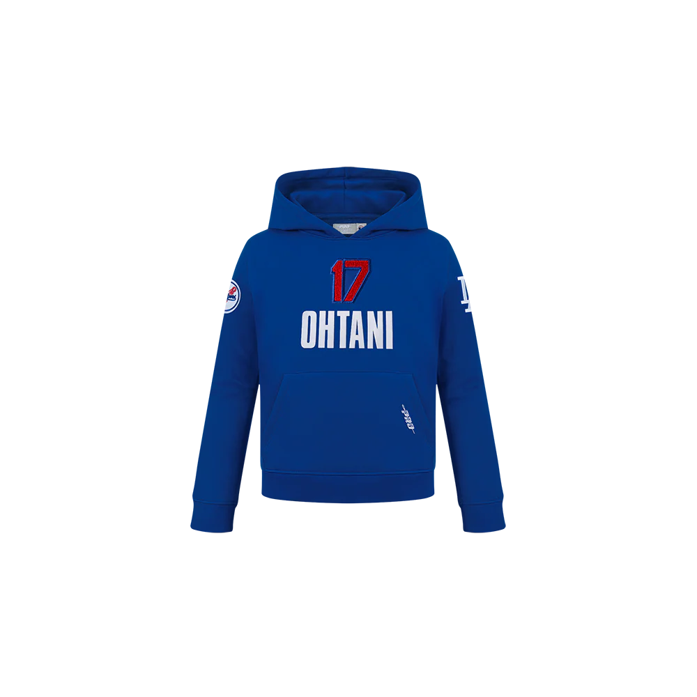 MLB LOS ANGELES DODGERS SHOHEI OHTANI #17 CLASSIC PLAYER NAME AND NUMBER TODDLER BOYS PULLOVER HOODIE