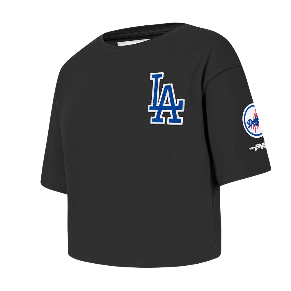 MLB LOS ANGELES DODGERS CLASSIC TODDLER GIRLS SHORT SLEEVE BOXY TOP
