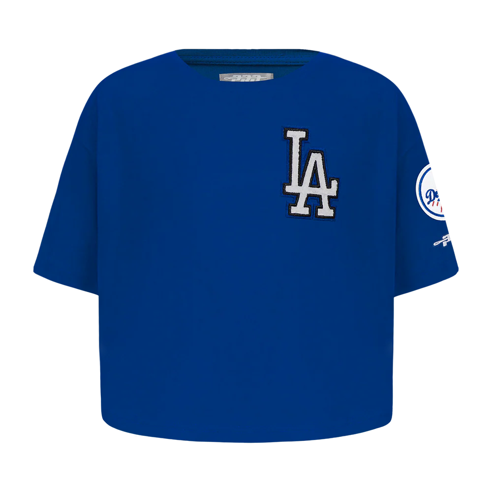 MLB LOS ANGELES DODGERS CLASSIC TODDLER GIRLS SHORT SLEEVE BOXY TOP