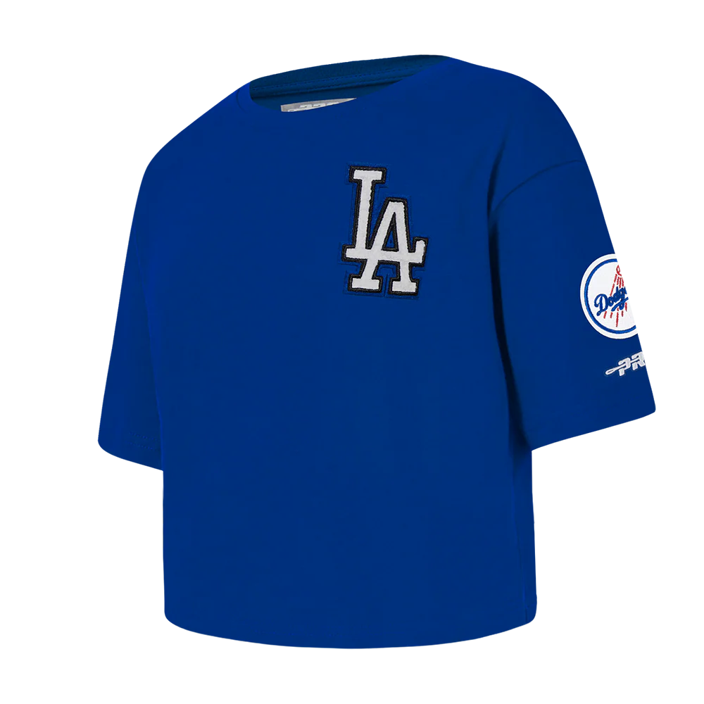 MLB LOS ANGELES DODGERS CLASSIC TODDLER GIRLS SHORT SLEEVE BOXY TOP