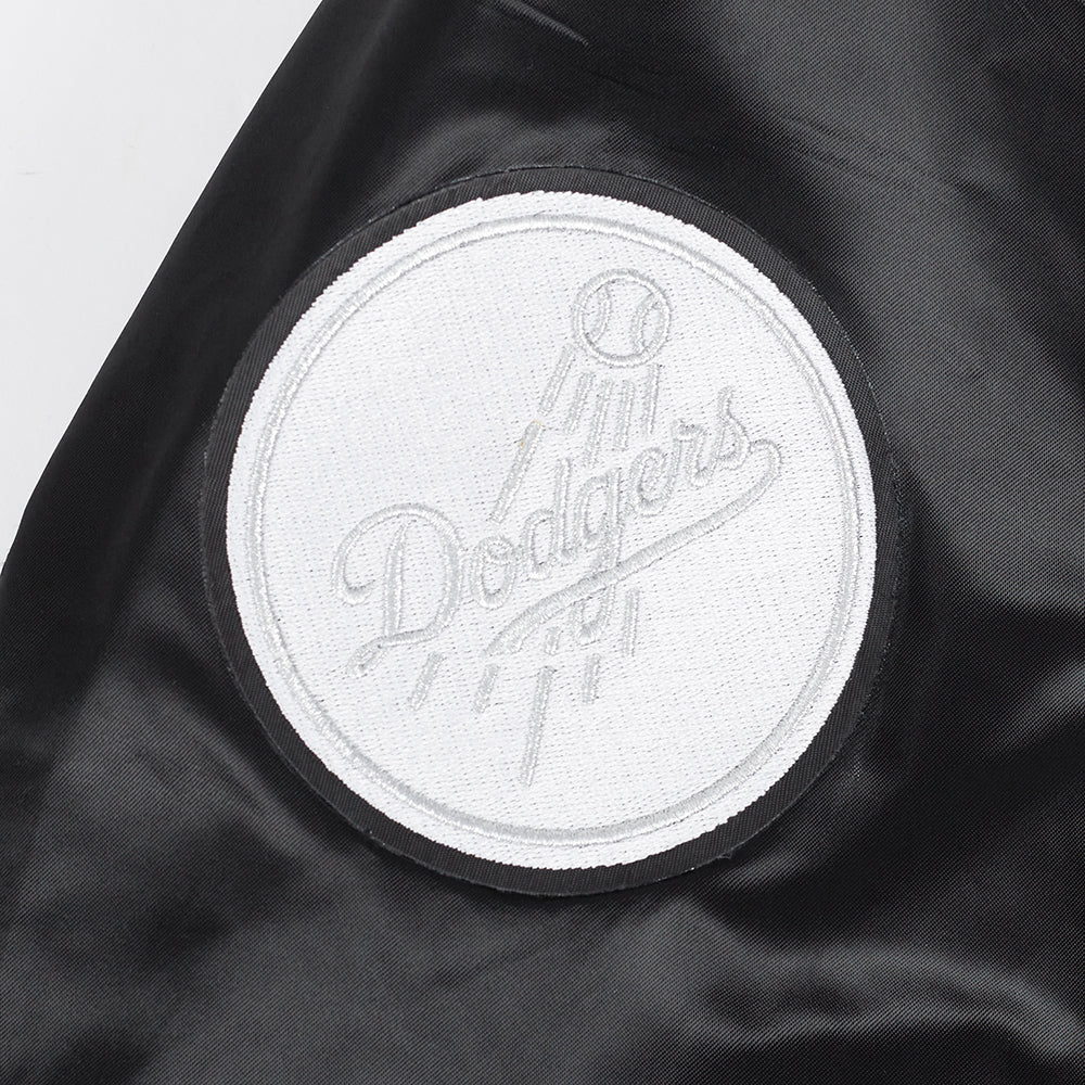 MLB LOS ANGELES DODGERS PEARLS WOMEN'S RIB SATIN JACKET