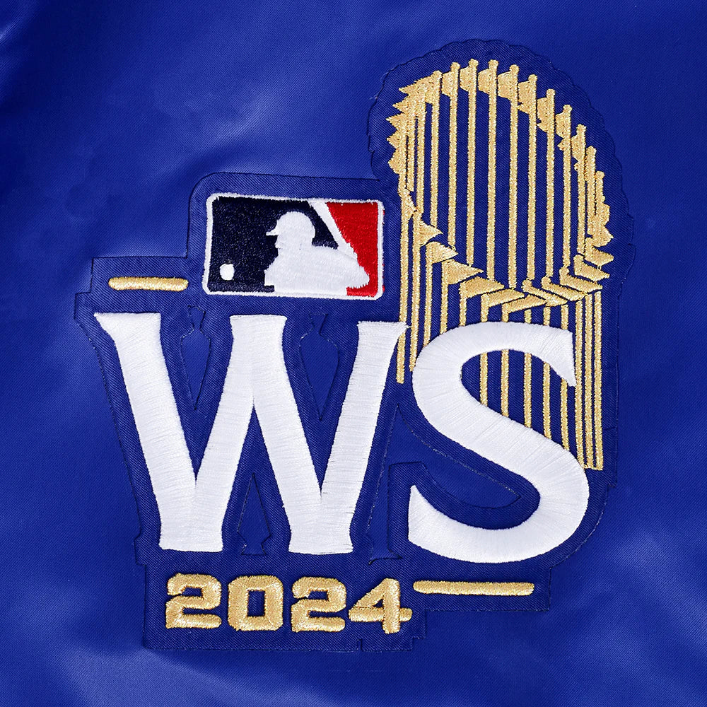 MLB LOS ANGELES DODGERS WORLD SERIES WOMEN'S RIB SATIN JACKET