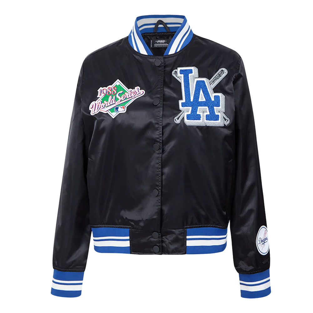MLB LOS ANGELES DODGERS MASHUP WOMEN'S RIB SATIN JACKET