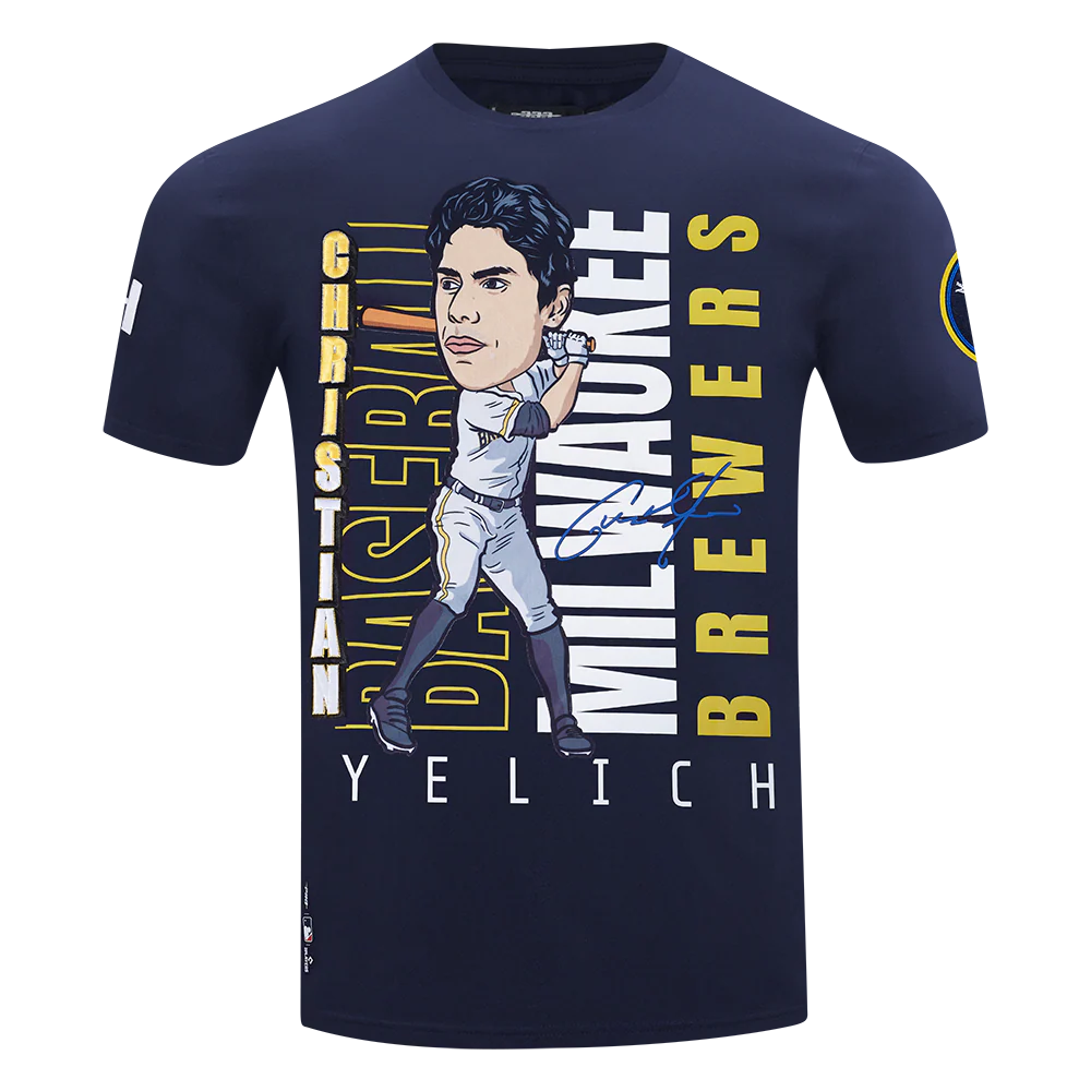 MLB MILWAUKEE BREWERS CHRISTIAN YELICH #22 REMIX AVATAR SINGLE JERSEY MEN'S TOP