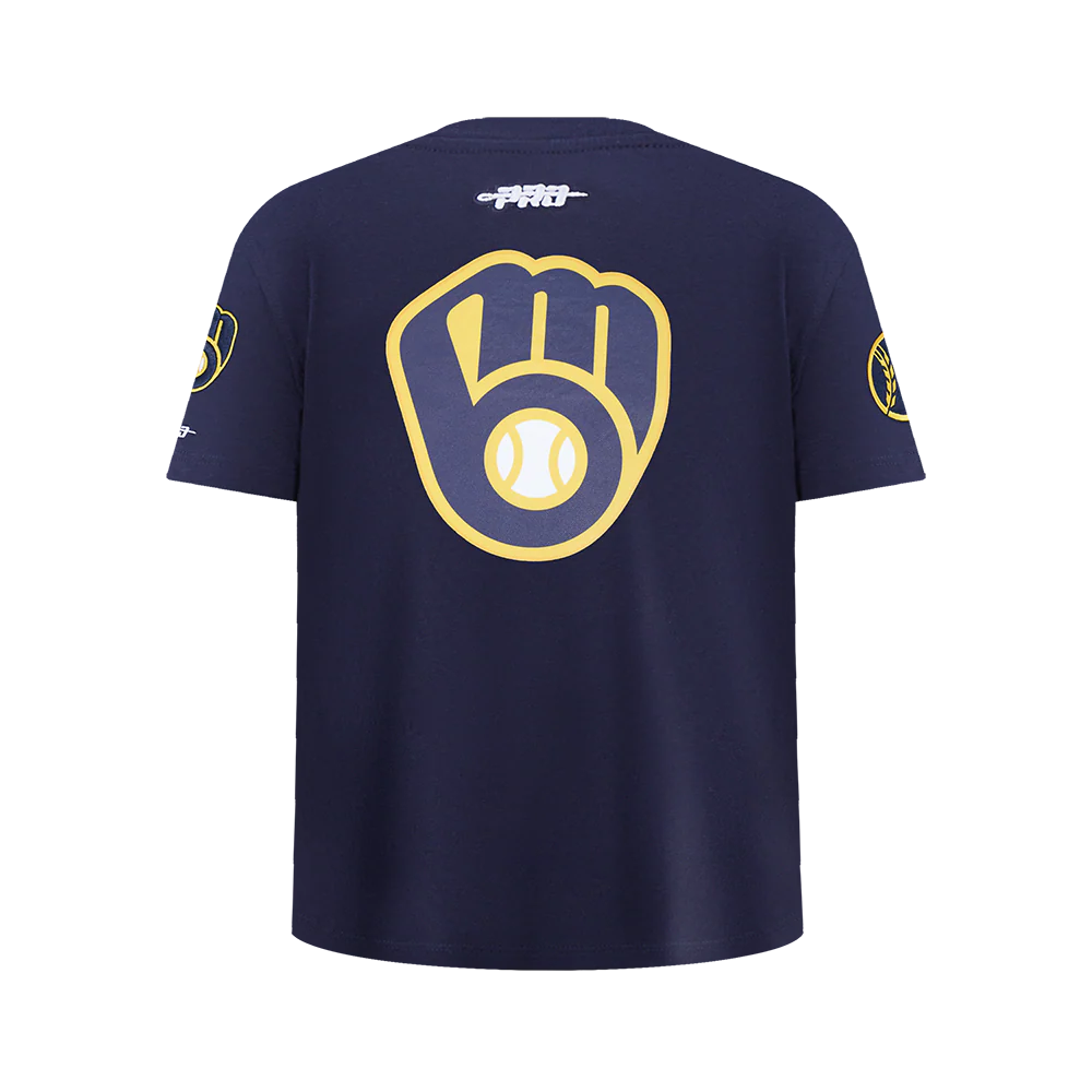 MLB MILWAUKEE BREWERS CHRISTIAN YELICH #22 CLASSIC PLAYER NAME AND NUMBER BIG BOY'S TEE