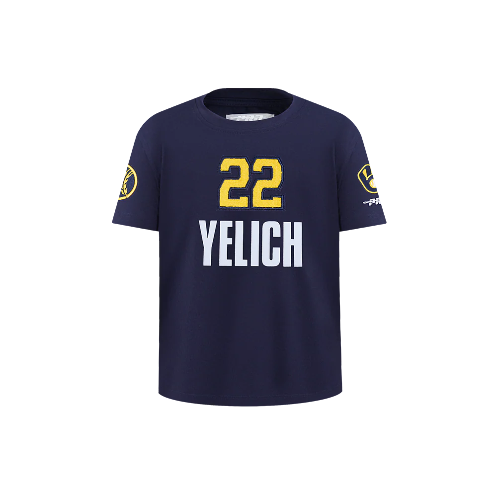 MLB MILWAUKEE BREWERS CHRISTIAN YELICH #22 CLASSIC PLAYER NAME AND NUMBER LITTLE BOY'S TEE