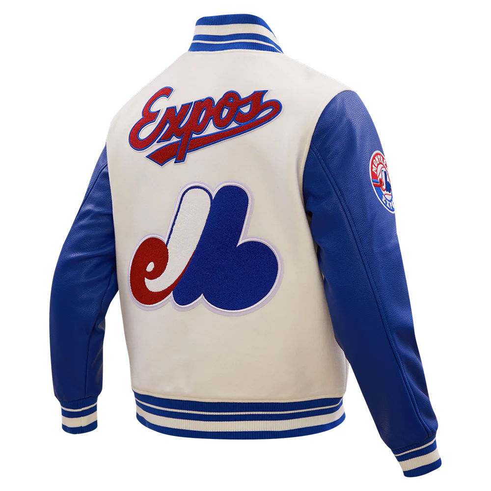 MLB MONTREAL EXPOS RETRO CLASSIC MEN'S RIB WOOL VARSITY JACKET