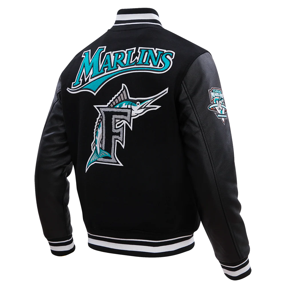 MLB FLORIDA MARLINS RETRO CLASSIC MEN'S RIB WOOL VARSITY JACKET