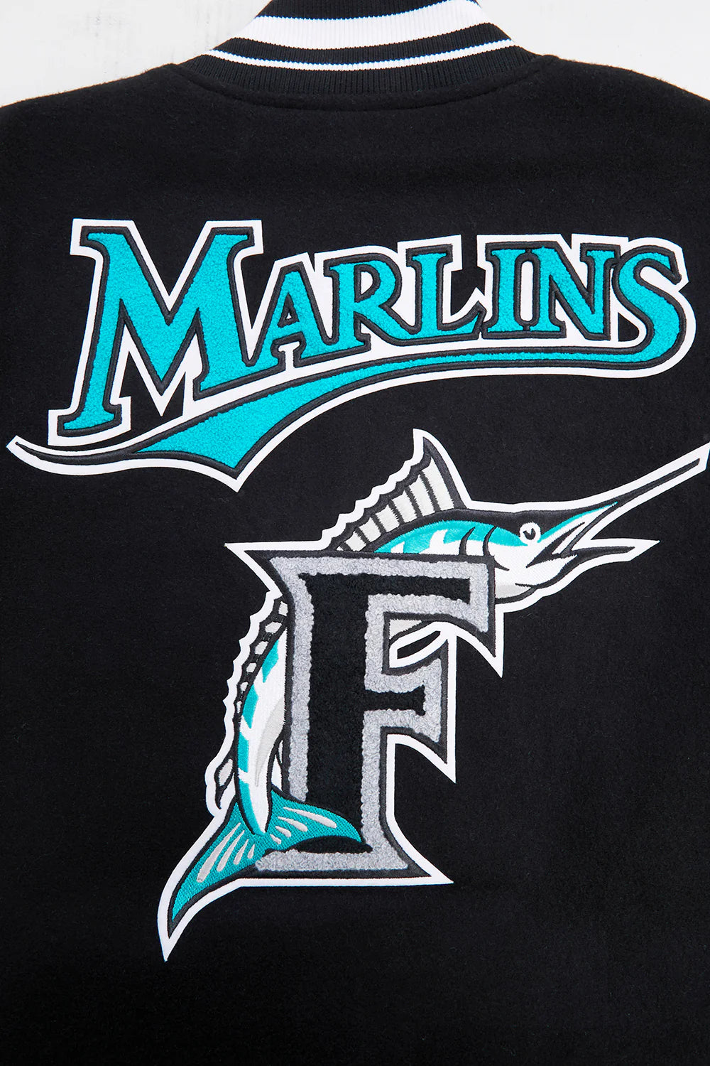 MLB FLORIDA MARLINS RETRO CLASSIC MEN'S RIB WOOL VARSITY JACKET