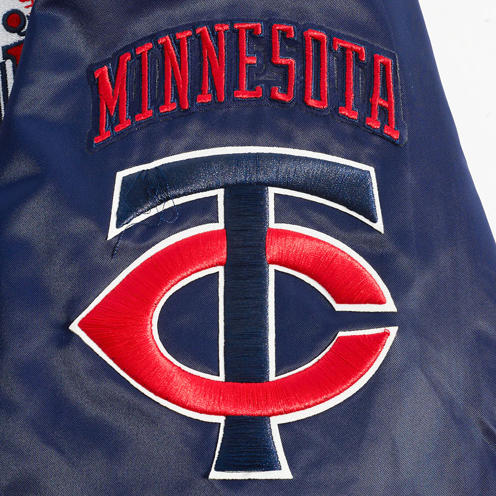 MLB MINNESOTA TWINS RETRO CLASSIC MEN'S RIB SATIN JACKET