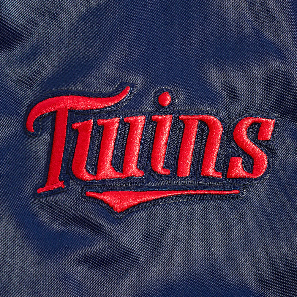 MLB MINNESOTA TWINS RETRO CLASSIC MEN'S RIB SATIN JACKET