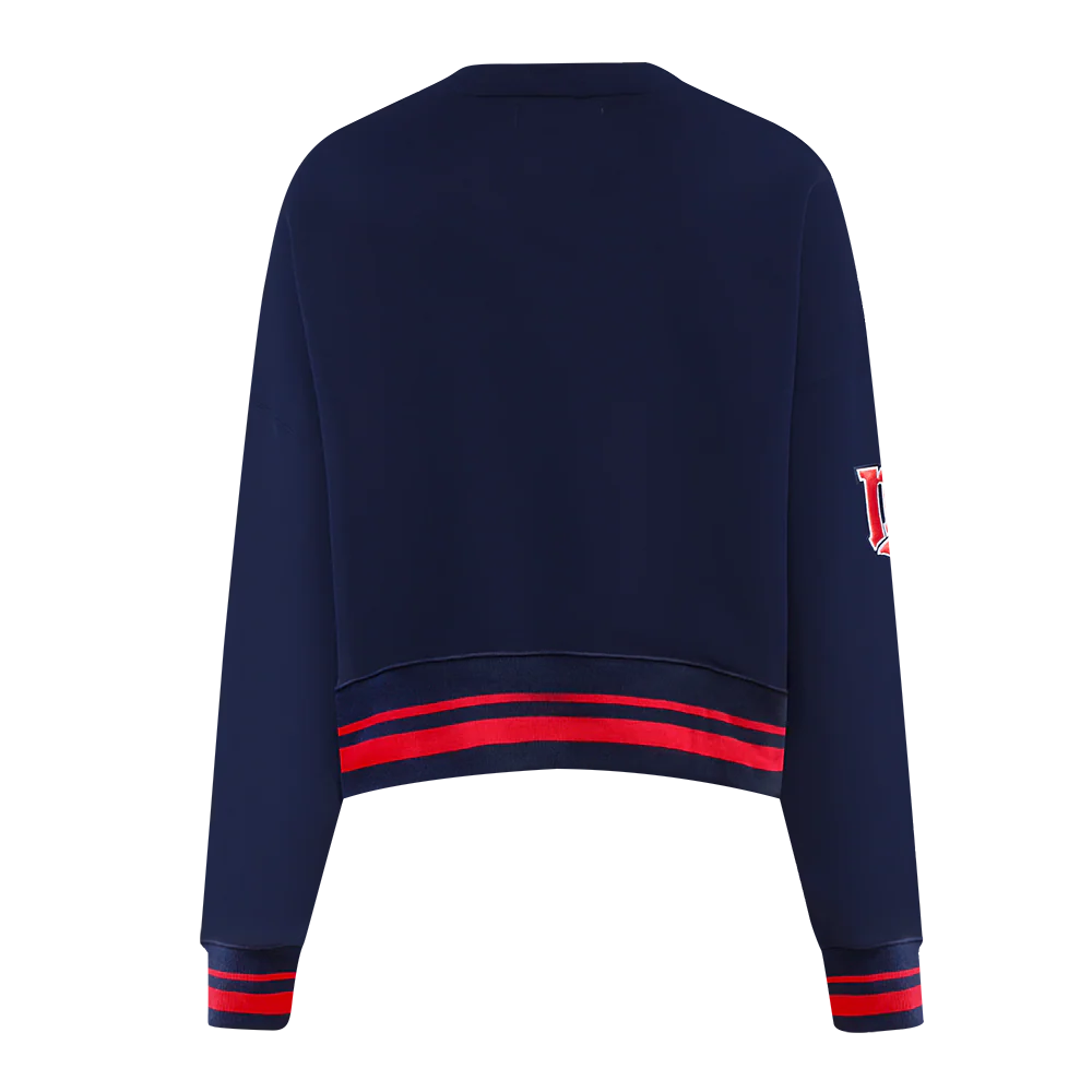 MLB MINNESOTA TWINS RETRO CLASSIC WOMEN'S RIB CREWNECK