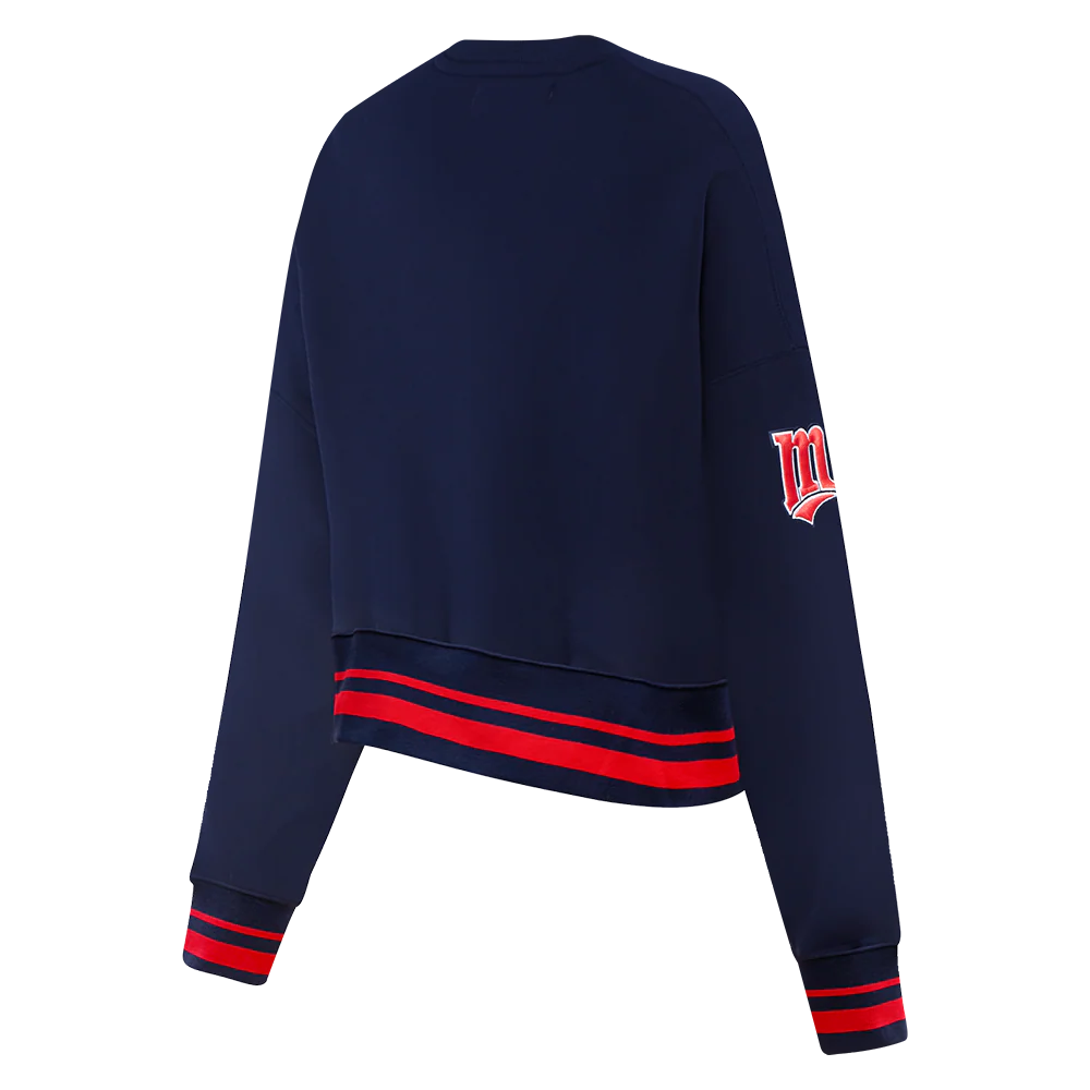 MLB MINNESOTA TWINS RETRO CLASSIC WOMEN'S RIB CREWNECK