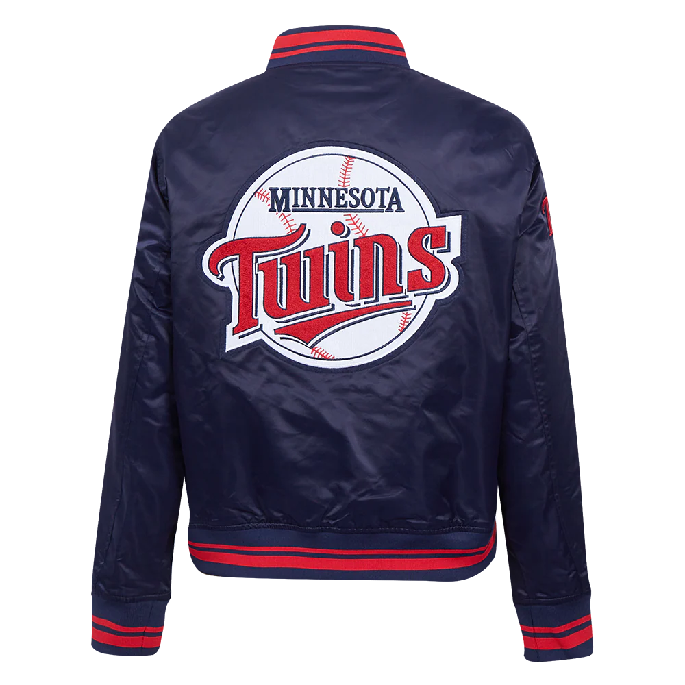 MLB MINNESOTA TWINS RETRO CLASSIC WOMEN'S RIB SATIN JACKET