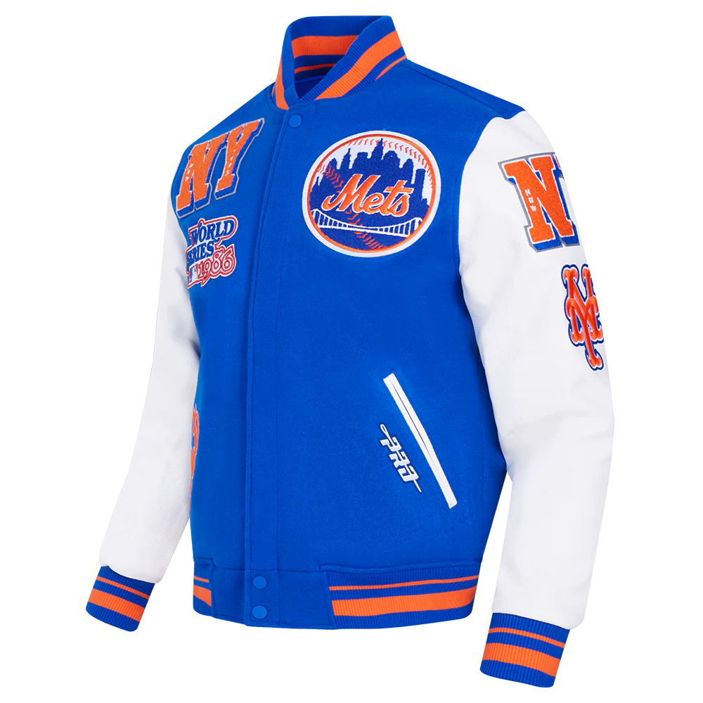 MLB NEW YORK METS MASHUP MEN'S RIB WOOL VARSITY JACKET