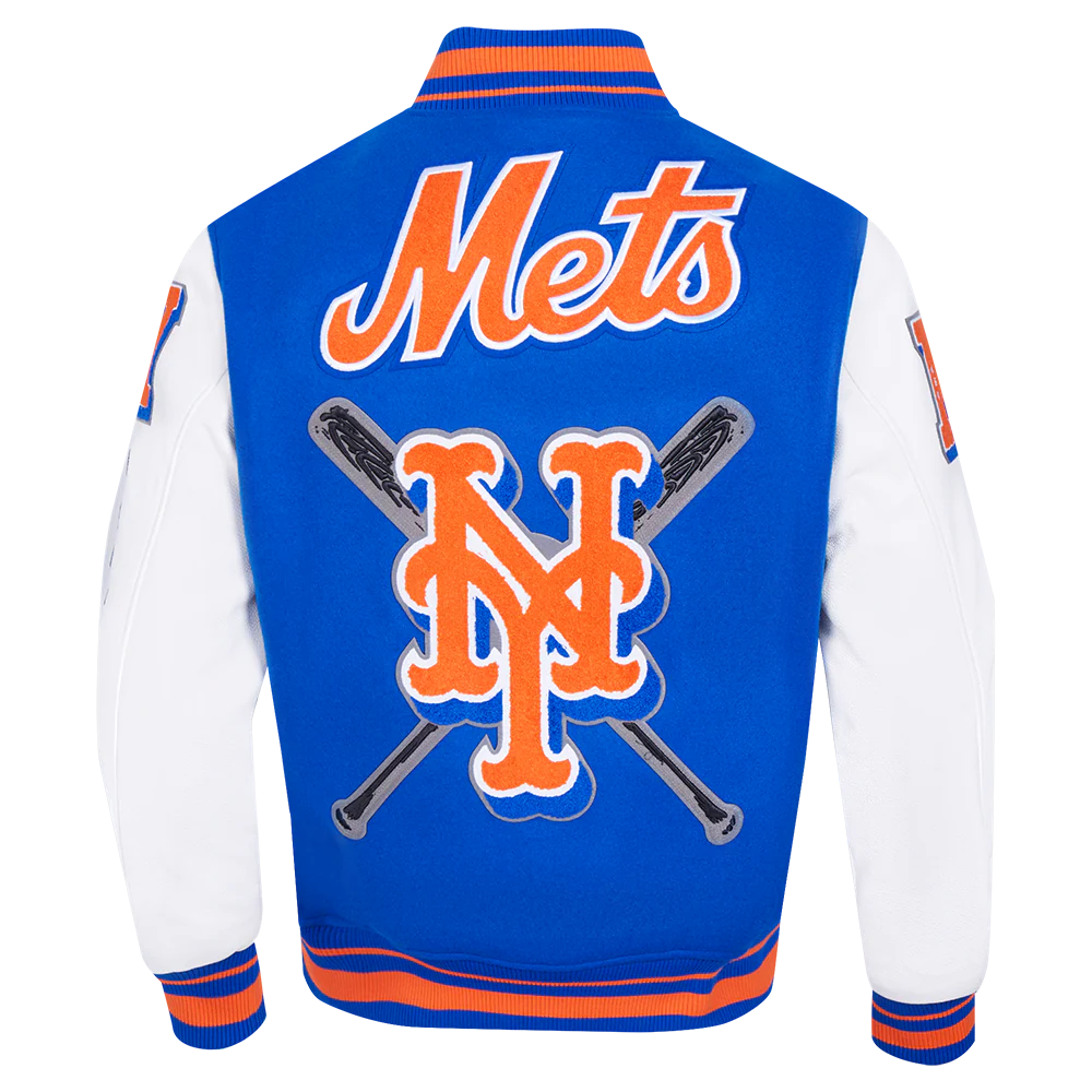 MLB NEW YORK METS MASHUP MEN'S RIB WOOL VARSITY JACKET
