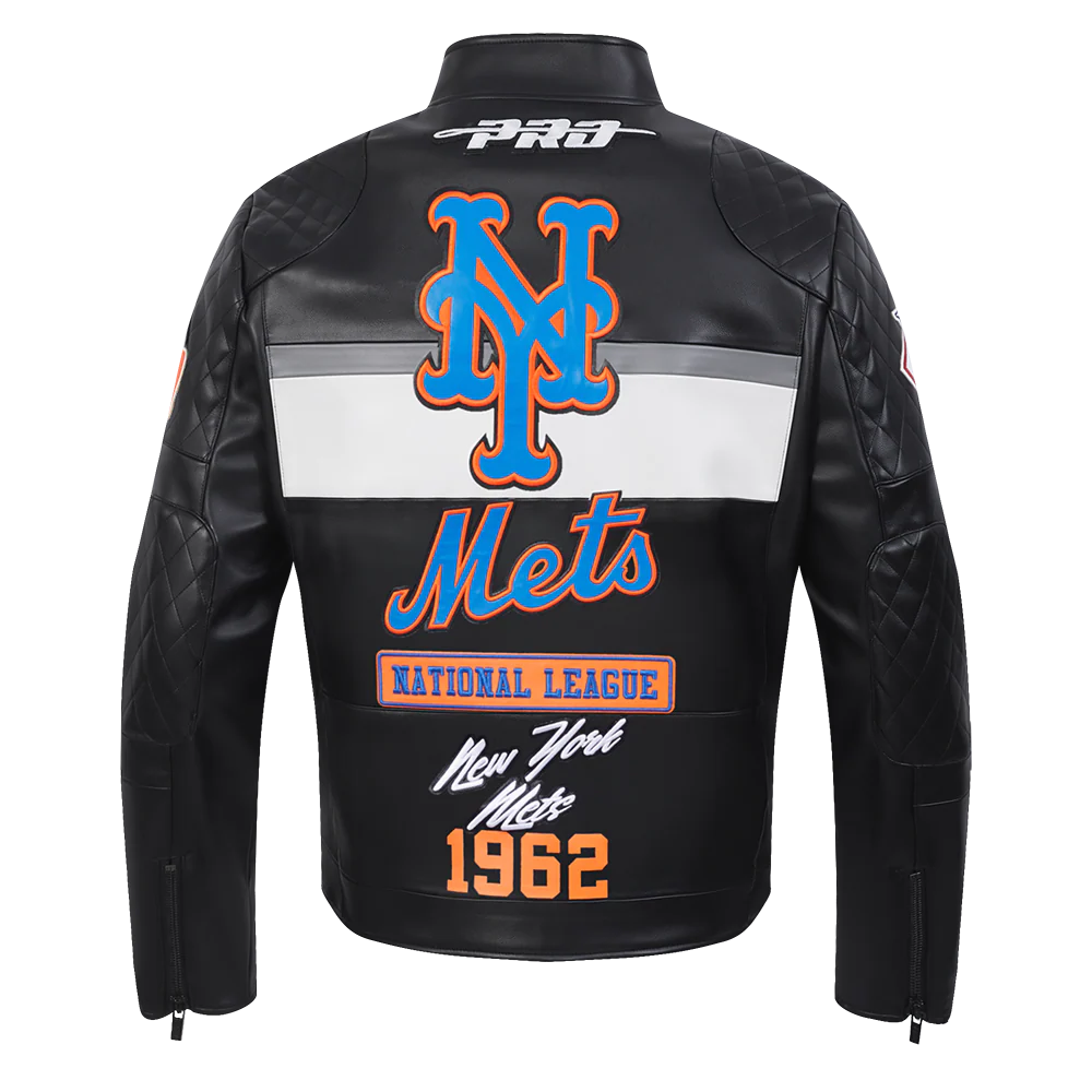 MLB NEW YORK METS MEN'S MOTO JACKET