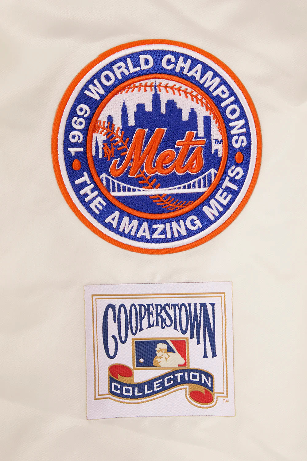 MLB NEW YORK METS RETRO CLASSIC MEN'S RIB SATIN JACKET