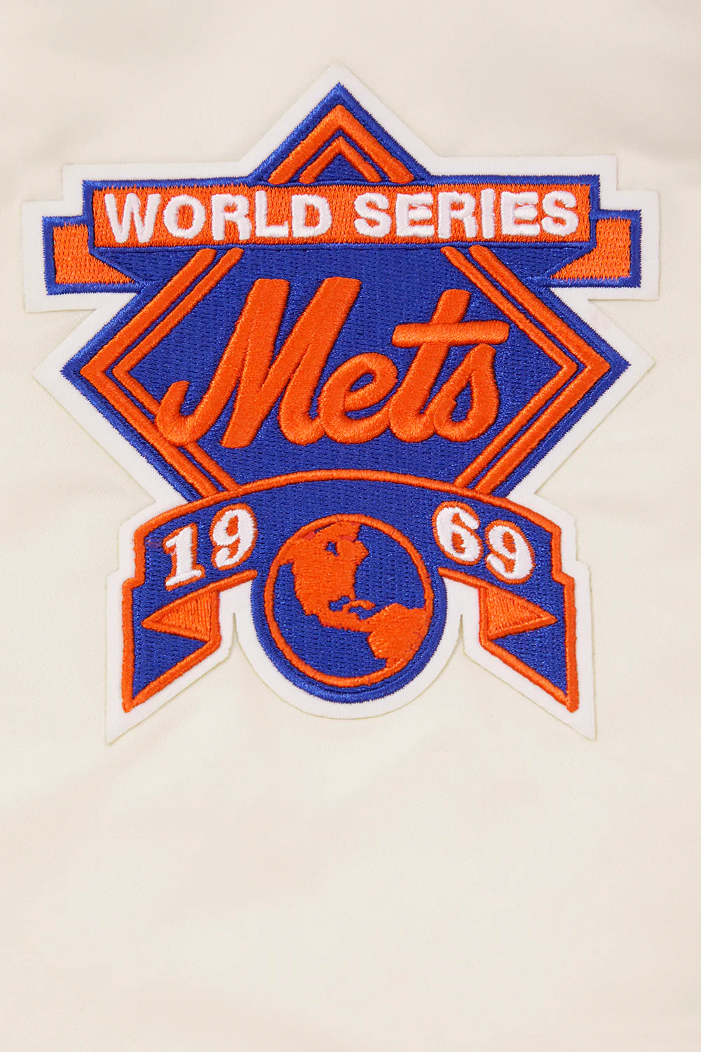 MLB NEW YORK METS RETRO CLASSIC MEN'S RIB SATIN JACKET