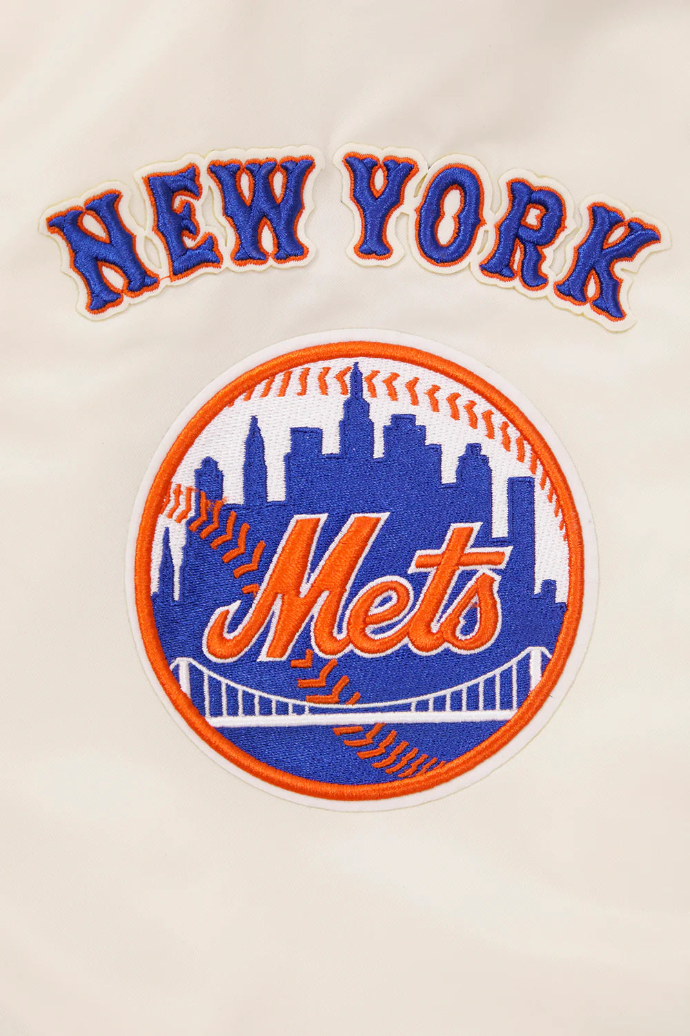 MLB NEW YORK METS RETRO CLASSIC MEN'S RIB SATIN JACKET