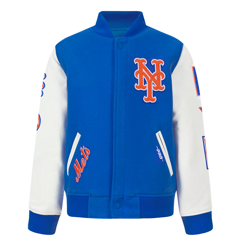 MLB NEW YORK METS CLASSIC BIG BOYS WOOL VARSITY JACKET