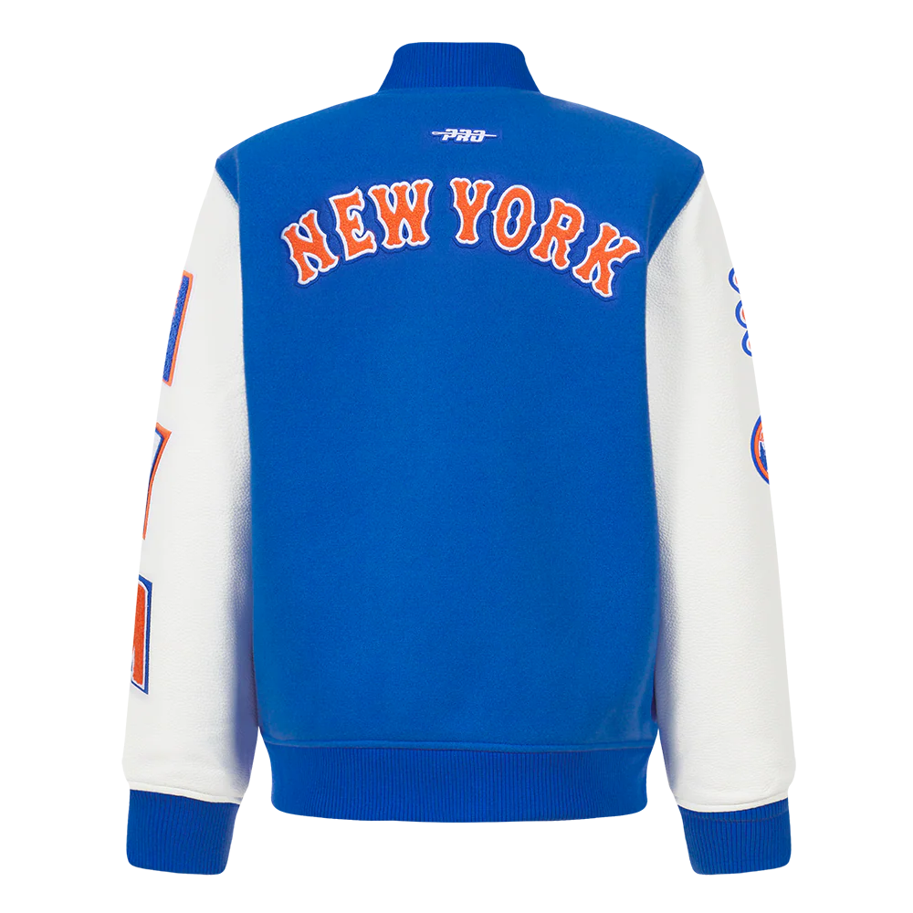 MLB NEW YORK METS CLASSIC BIG BOYS WOOL VARSITY JACKET