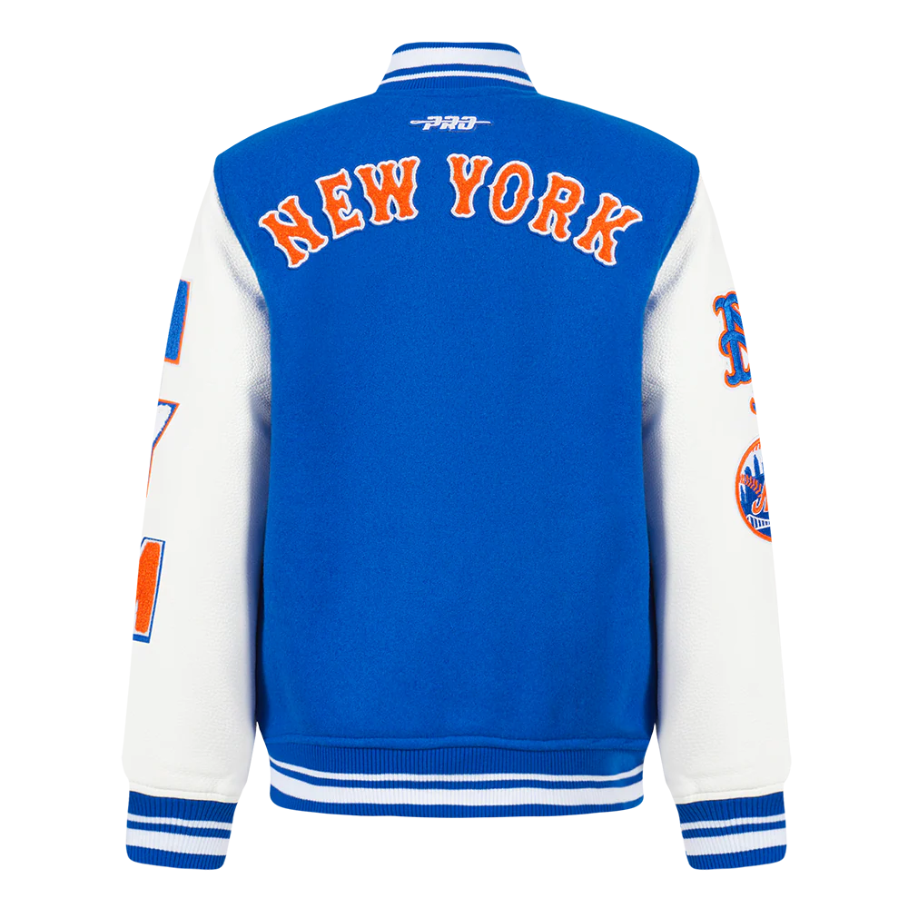 MLB NEW YORK METS CLASSIC LITTLE BOYS WOOL VARSITY JACKET