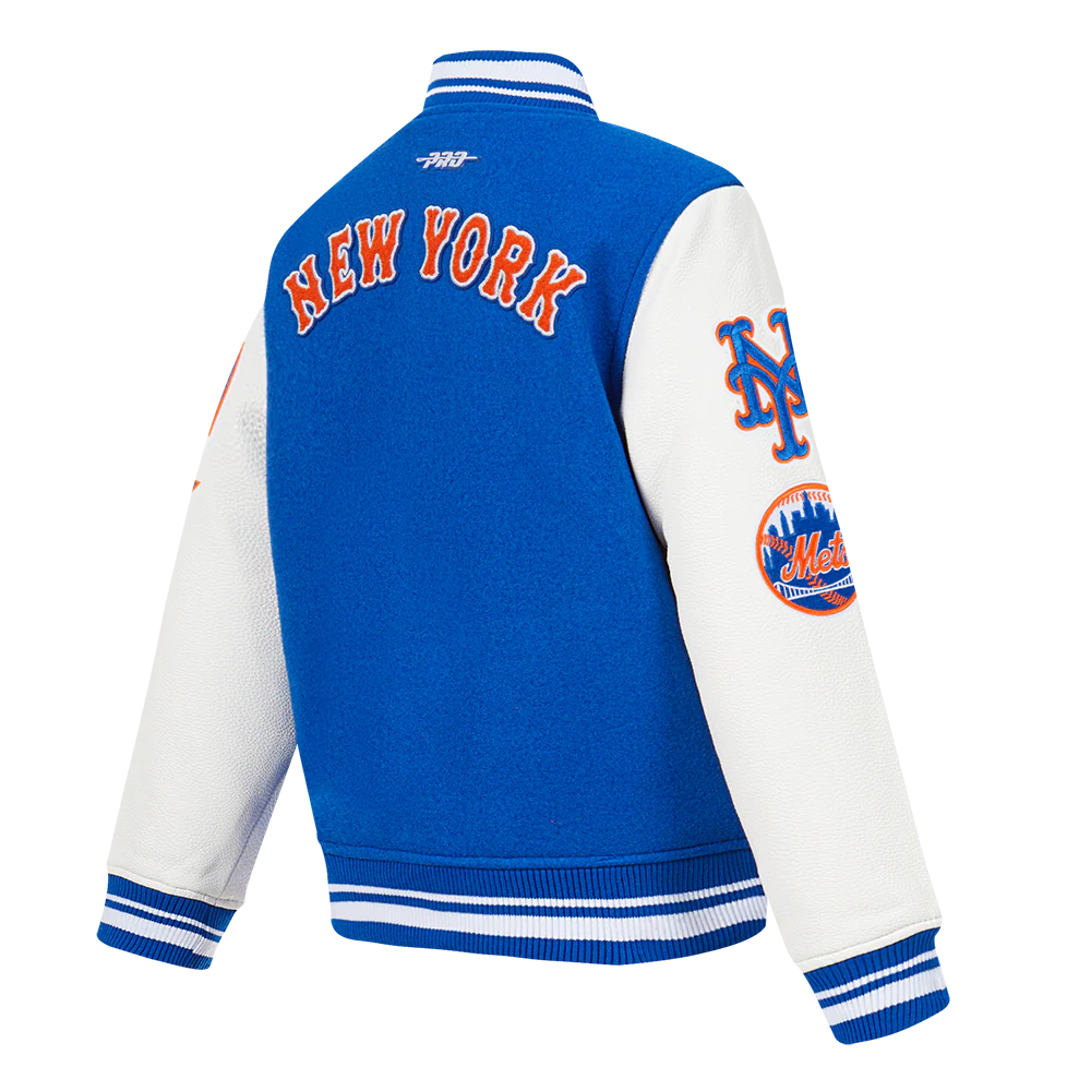 MLB NEW YORK METS CLASSIC LITTLE BOYS WOOL VARSITY JACKET
