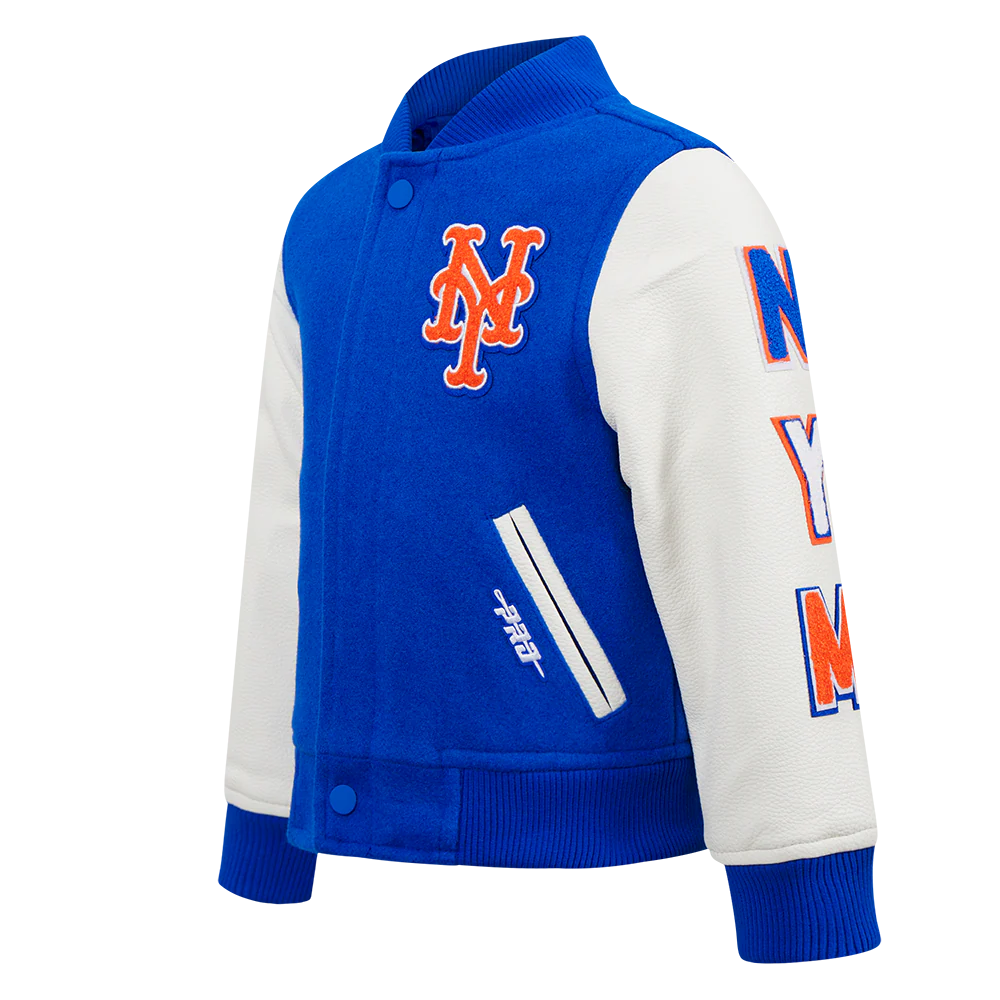 MLB NEW YORK METS CLASSIC TODDLER BOYS WOOL VARSITY JACKET