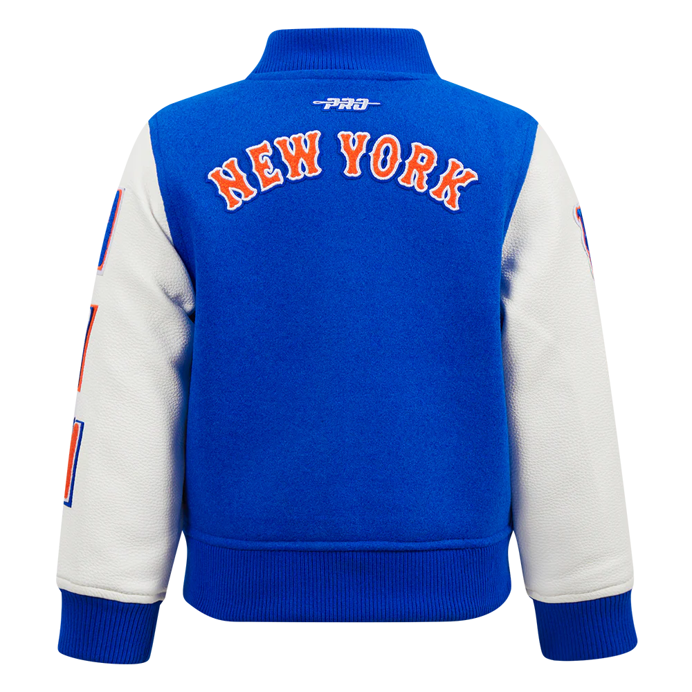 MLB NEW YORK METS CLASSIC TODDLER BOYS WOOL VARSITY JACKET