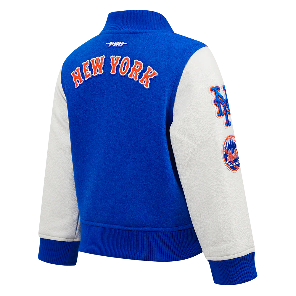 MLB NEW YORK METS CLASSIC TODDLER BOYS WOOL VARSITY JACKET