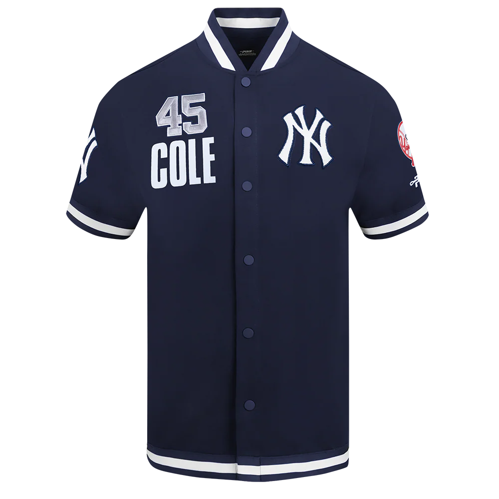 MLB NEW YORK YANKEES GERRIT COLE #45 CLASSIC PLAYER NAME AND NUMBER MEN'S BUTTON DOWN SHIRT