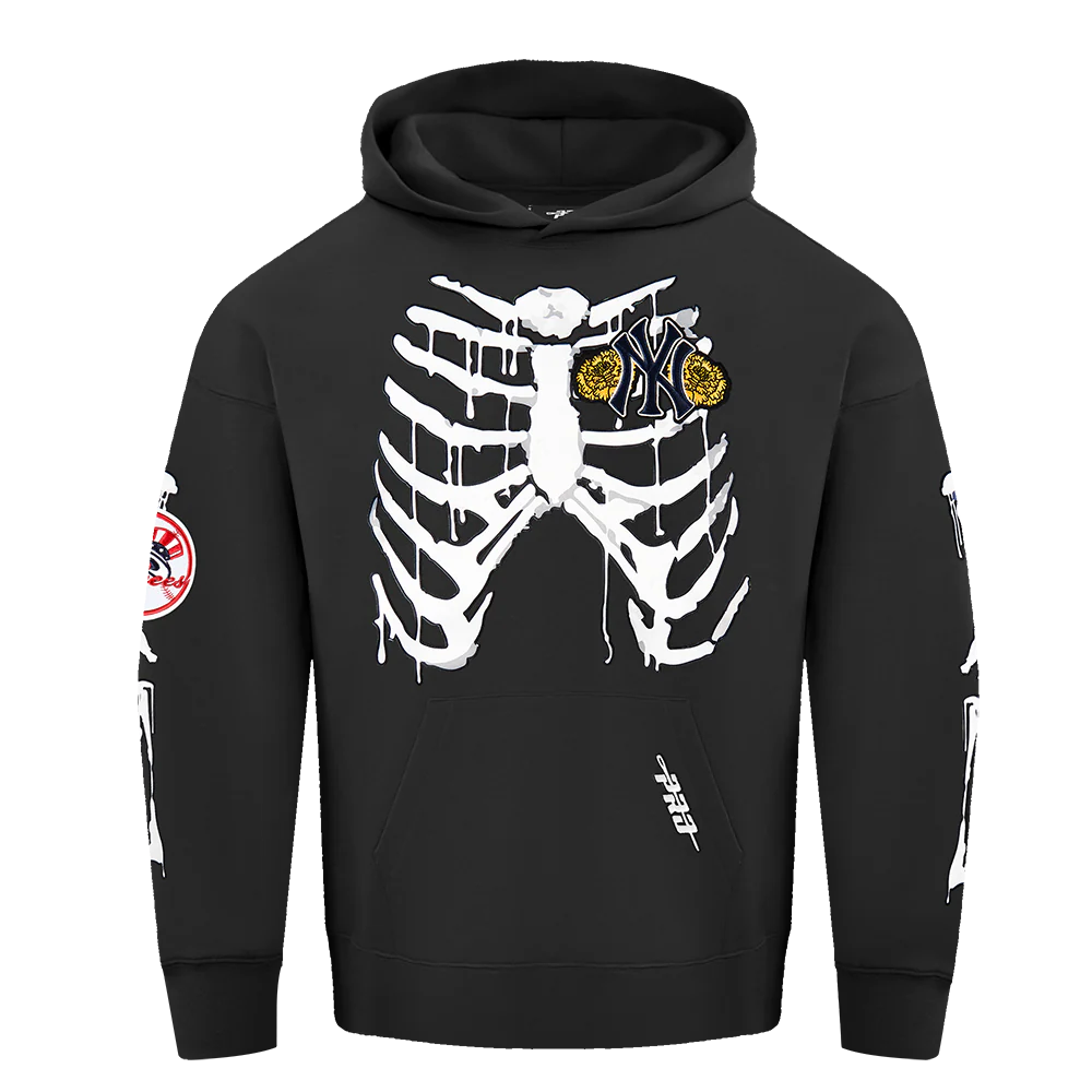 MLB NEW YORK YANKEES RIB CAGE MEN'S DROP SHOULDER FLEECE PULLOVER HOODIE