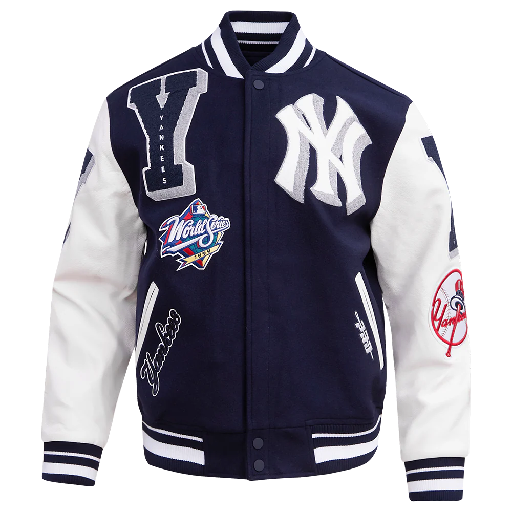 MLB NEW YORK YANKEES MASHUP MEN'S RIB WOOL VARSITY JACKET
