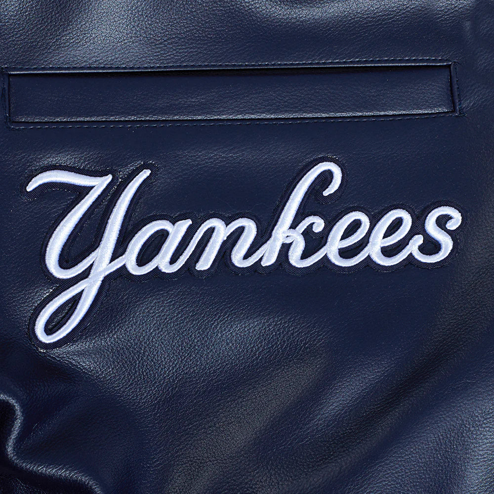 MLB NEW YORK YANKEES CITY SIGNATURE MEN'S LEATHER VARSITY JACKET
