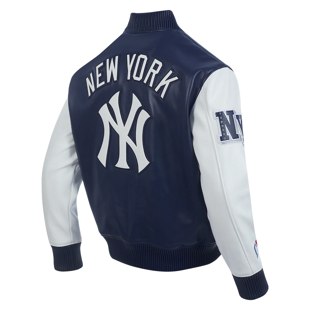 MLB NEW YORK YANKEES CITY SIGNATURE MEN'S LEATHER VARSITY JACKET